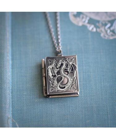 OralGos Exquisite Handmade Vintage Book Locket Pendant Necklace | Unique Collectors Jewelry for Fashion Enthusiasts - Buy Online on SooperMarket.com