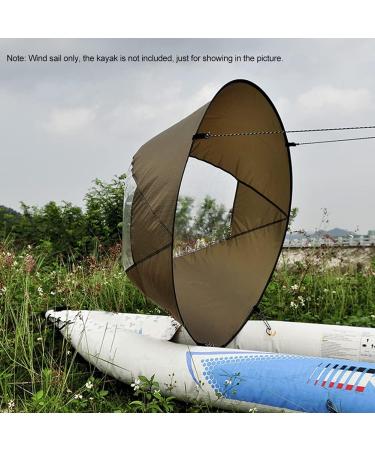 Portable Foldable Kayak Wind Sail with Transparent Window - Durable Design for Kayak Canoes (Brown) - Buy Online on SooperMarket.com