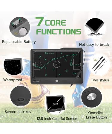 Newnaivete 12.8 inch Electronic Football Coach Board with LCD Display and Stylus Pen - Soccer Tactical Training Tool for Coaches - Buy Online on SooperMarket.com