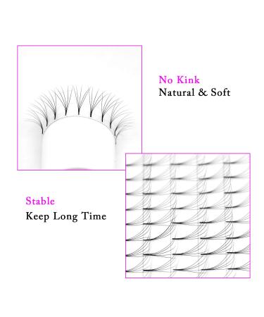 Gorota 5D-C-0.07 Heat Bonded Premade Fans 8-15mm for Russian Volume Lash Extensions - 8mm Length - Buy Online on SooperMarket.com