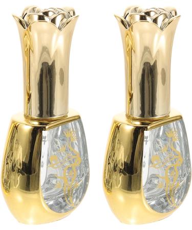 FRCOLOR Vintage Rose Glass Perfume Bottles - Refillable Spray Vial for Travel | 2pcs Essential Oil Bottle Set - Buy Online on SooperMarket.com