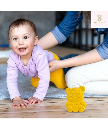 Wai + Tori Silicone Panda Teething Toy - Food Grade, BPA Free Teether for Babies | Perfect Baby Gift for Boys and Girls, Baby Shower/Birthday Gift - Buy Online on SooperMarket.com