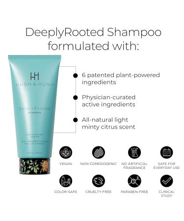 Hush & Hush DeeplyRooted Shampoo - Sulfate Free Exfoliating Formula for Thin Brittle & Aging Hair - 200ml/6.8 Fl Oz - International Shipping Available - Buy Online on SooperMarket.com
