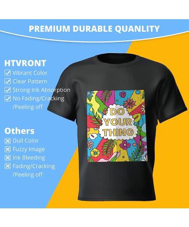 HTVRONT DTF Transfer Film for Sublimation - 30 Sheets A4 Size - Easy to Use, Vivid Colors for Cotton T-Shirts - Buy Online on SooperMarket.com