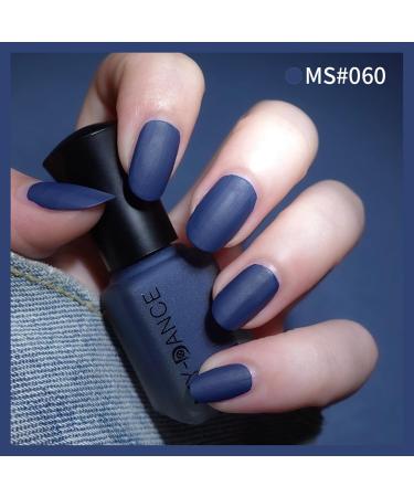 Blue Matte Nail Polish Quick Drying Nail Polish Long-Lasting Nail Polish Highly Pigmented Velvet Varnish Nail Polish Non-Toxic DIY Nail Art Manicure (60) - Buy Online on SooperMarket.com