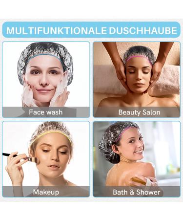 Buy MIS.MOON 135 Disposable Shower Hoods - 52cm Elastic Thick Transparent Hair Caps for Women | Ideal for Travel & Home Use | Colorful & Convenient - Buy Online on SooperMarket.com