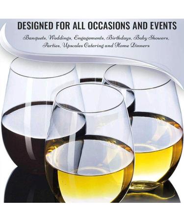 64Pcs Stemless Mini Glasses - Disposable Hard Plastic 4 oz Tasting Cups - Unbreakable Small Goblet for Parties - Bulk Clear Wine Glasses for Birthdays - Buy Online on SooperMarket.com