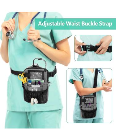 Trunab Nurse Fanny Pack with Tape Holder and Multiple Compartments Vet Nurse Pouch with Adjustable Waist Strap Utility Nurse Waist Bag for Stethoscopes Scissors and Other Medical Supplies Grey - Buy Online on SooperMarket.com