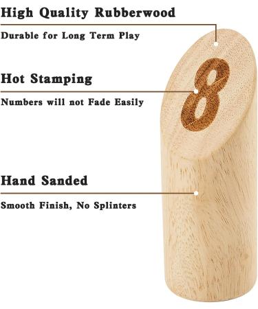 OLSA Wooden Throwing Game Set | Numbered Block Tossing Game with Scoreboard & Carry Bag | Outdoor Backyard Lawn Game for Kids and Adults - Buy Online on SooperMarket.com