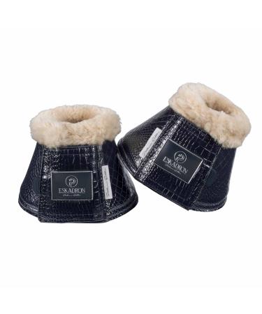 Eskadron Platinum Bell Boots Jump Boots Croco FAUXFUR 1 Pair Navy M