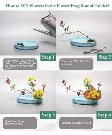 JUSTDOLIFE Stainless Floral Frog Vase - Round Metal Flower Arranger Pin Holder | 3 Pack Silver Flower Frogs for DIY Flower Craft - Buy Online on SooperMarket.com