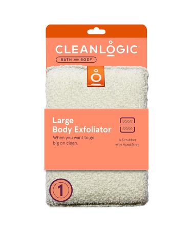 Clean Logic Large Body Exfoliator W/Hand Strap (Pack of 2)