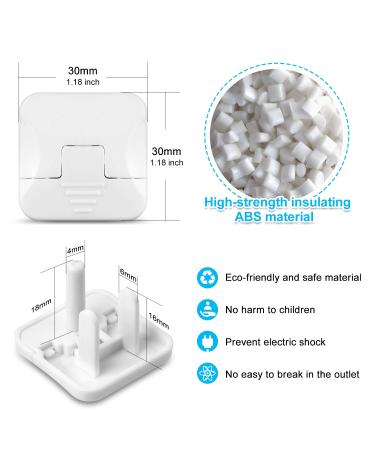 Outlet Covers (45 Pack) with Hidden Pull Handle Baby Proofing Plug Covers 3-Prong Child Safety Socket Covers Electrical Outlet Protectors Kid Proof Outlet Cap 45 Count (Pack of 1) - Buy Online on SooperMarket.com