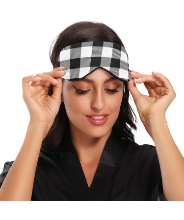 Haskirky Light Blocking Eye Mask | Breathable & Adjustable for Adults | Perfect for Travel, Yoga, Meditation & Office | Deep Sleep Goodies | White Black Buffa - Buy Online on SooperMarket.com