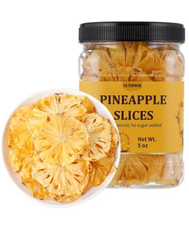 Premium Dried Pineapple 5 Oz/142g Dehydrated Pineapple Slices 100% Natural No Additives & No Sugar Added
