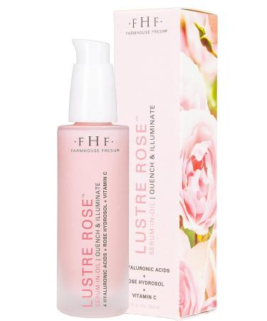 FarmHouse Fresh Lustre Rose Facial Serum-in-Oil 1 fl. oz. - Hydrating Rose Oil Serum - Buy Online on SooperMarket.com