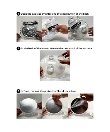 Rucci 5X Magnifying Makeup Mirror with 3 Suction Cups - Perfect for Precise Makeup Application - Buy Online on SooperMarket.com
