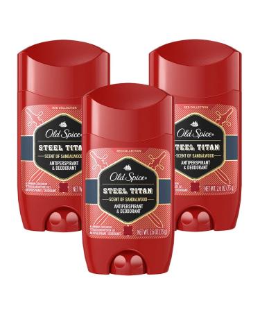 Old Spice Steel Titan Anti-Perspirant Deodorant 2.6 oz (Pack of 3)