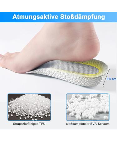 Mokido Orthopedic Highpads 1.0 for Men - Adjustable Heel Lifting Insoles for Flat Feet Gray 1.37in/3.5cm - Optimal Comfort for Labor Boots - Buy Online on SooperMarket.com