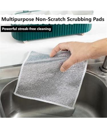 LONGLUAN Non-damaging Metal Bamboo Charcoal Cleaning Cloth Circularite Cleaning Pads Palutia Clean Cloth Non-Scratch Wire Dishcloth Resuable Double-Sided Mesh Metal Wire Cleaning Rag (10 Pcs) - Buy Online on SooperMarket.com