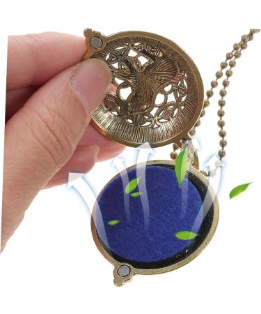 PLAFOPE Disfuser Necklace 5pcs Aromatherapy Necklace Essential Oil Aroma Diffuser Necklace Car Women Choker Alloy Perfume Miss - Buy Online on SooperMarket.com