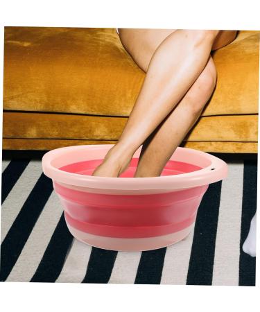 PLAFOPE 1pc Folding Washbasin Foldable Basin Foldable Washbasin Wash Basin Bathroom Basin Washing Basin Cleaning Basin for Home Bathroom Supply Portable Washbasin Dormitory Supply 32X32X12CM Pink - Buy Online on SooperMarket.com