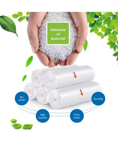 4 Gallon 220 Count Clear Trash Bags - Small Garbage Bin Liners for Home & Office - Fits 12-15 Liter Cans - Strong Plastic Bags - 20.4x17.3 Inch - Pack of 200 - Buy Online on SooperMarket.com