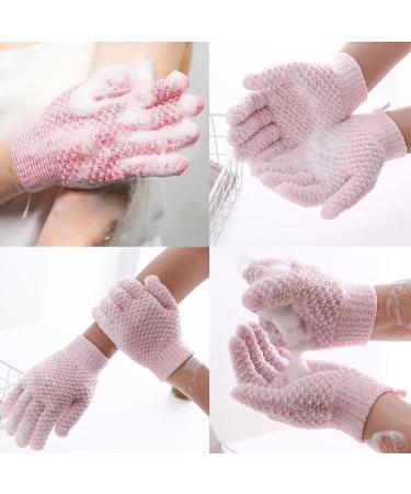 Reusable Soft Exfoliating Bath Gloves - Breathable Double Sided Body Scrubbers (2 Pairs) for Effective Cleansing & Massage - Buy Online on SooperMarket.com