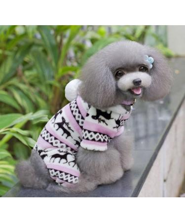 Shop Ranphy Soft Velvet Reindeer Hoodie for Small Dogs & Cats - Cozy Jumpsuit for Puppies (30cm Back 42cm Chest) - Unisex Pet Clothing - Buy Online on SooperMarket.com