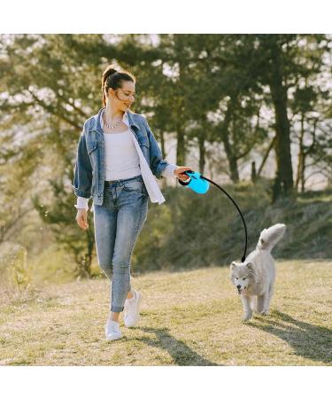 Etaccu Rollerin Retractable Dog Leash - 5m Reflective Non-Slip Handle One-Button Block For Medium & Large Dogs Up to 50kg (Blue) - International Shipping Available - Buy Online on SooperMarket.com