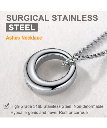 U7 Women's Cremation Urn Necklace - Celtic Knot Dog Feet & Wings Designs - Stainless Steel Cylinder Pendant for Ashes - Unique Burial Jewelry - Buy Online on SooperMarket.com