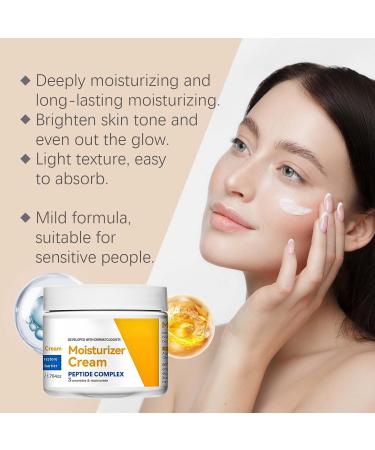 Face Moisturizer Cream Peptide Complex Face Cream Anti Wrinkle Face Cream Peptide Moisturiser Face Women Brightening Face Cream Peptides Cream for Fade Fine Lines Hydrating Firming Elasticity - Buy Online on SooperMarket.com