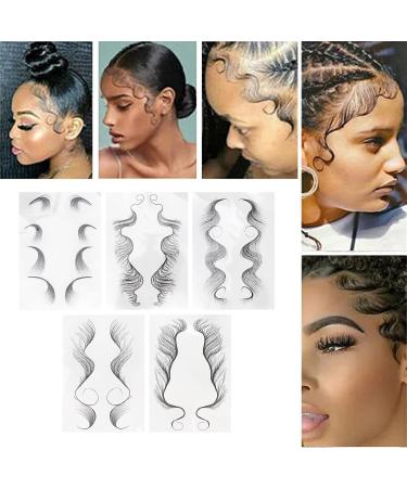 Fake Hairline Stickers 5 Sheets Hair Edge Tatto for DIY Hairstyling for Makeup - Buy Online on SooperMarket.com