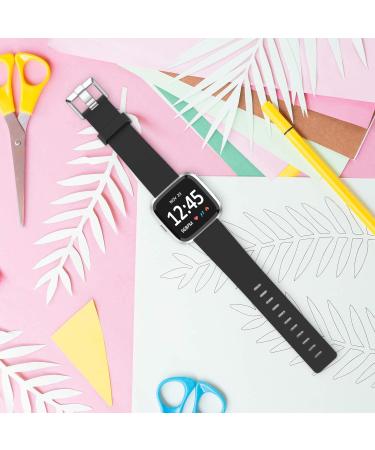 Fitbit Versa 2/Versa Lite Sport Band - Classic Soft Silicone Replacement Wristband - Black - Large - Buy Online on SooperMarket.com