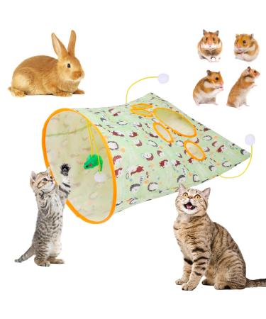 Zuimei Cat Tunnel Bags for Indoor Cats Collapsible Cat Tube Tunnel Cat Self Interactive Toys with Plush Ball Cat Crinkle Tunnel Cat Tunnel Toy for Kittens Puppy Exercising Hiding Training