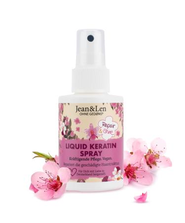 Jean & Len Liquid Keratin Spray with phyto-keratin building blocks & proteins maintains damaged hair smells of sandalwood and silk without parabens and silicones vegan 100 ml (1 Pack)