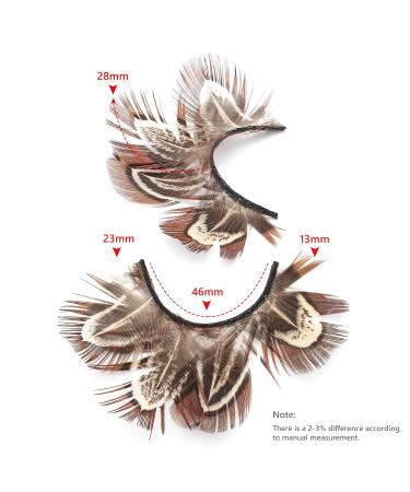 White False Eyelashes for Halloween & Cosplay | Natural Look Anime Makeup | D03-Brown Tiger Print - Buy Online on SooperMarket.com