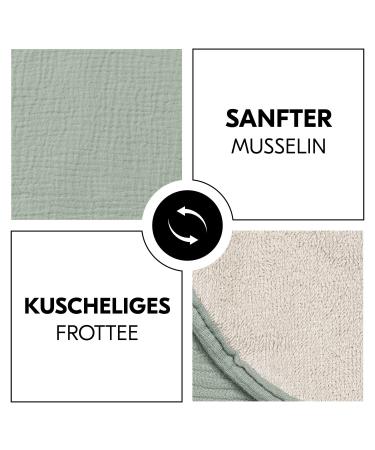 Hauck Topper & Towel for Diaper Pad - Breathable Muslin & Terry Fabric Washable at 60 C Ideal for Baby Boys & Girls - Compatible with Hauck Clean Baby Wrap (Sage) - Buy Online on SooperMarket.com