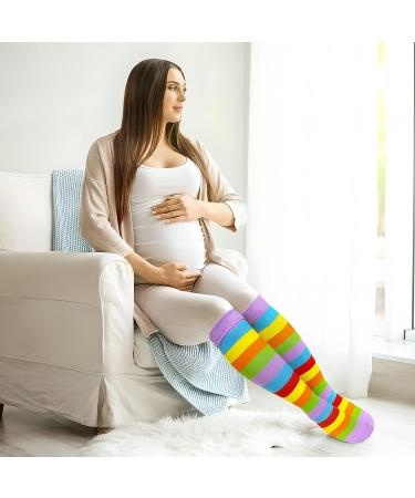 WHOTAY Plus Size Compression Socks Wide Calf for Women 20-30mmHg - Green 3-Pairs XX-Large - Buy Online on SooperMarket.com
