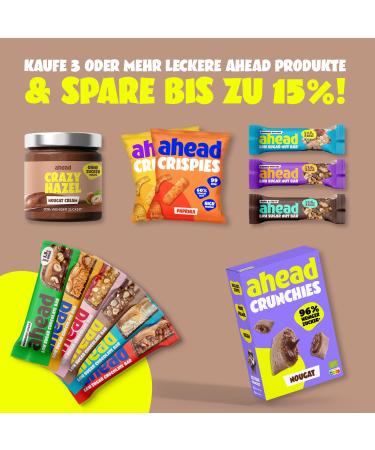 Ahead Vegan Sweets Bar - Salted Peanut Caramel - Keto & Sugar-Free Chocolate - 16x35g - Only 5g Net Carbs - Improved Recipe - Buy Online on SooperMarket.com