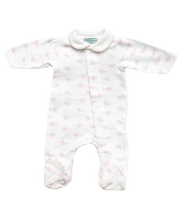 Magnet Mouse: Original Magic Mouse Sleepsuit Cotton Onesie with magnetic fastenings (no fiddly poppers or buttons) Pale Pink 3 Months