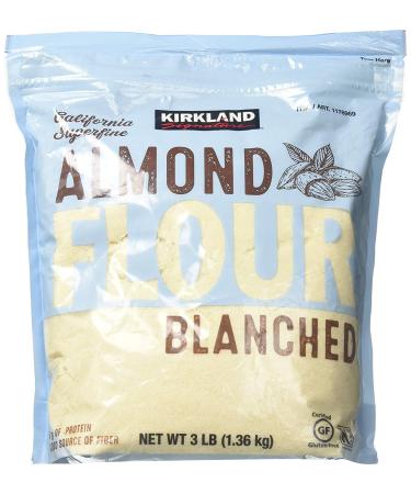 Kirkland Signature Almond Flour Blanched California Superfine, 3 Pounds (1.36 kg) Each Bag