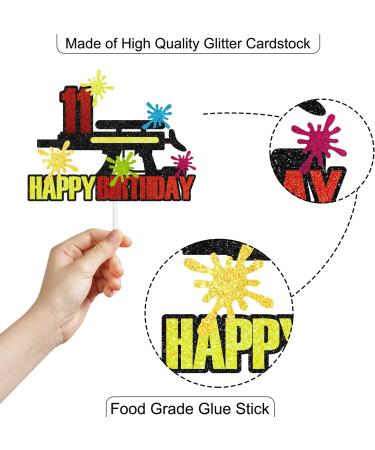 11th Paintball Birthday Cake Topper - Shooting War Party Decorations for Paintball Themed Party Boys and Girls alike - Buy Online on SooperMarket.com