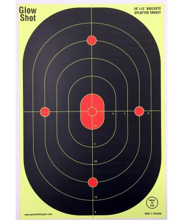 50 Pack 12x18-Inch Bullseye Glowshot Splatter Targets - High Visibility Shooting Targets - Buy Online on SooperMarket.com
