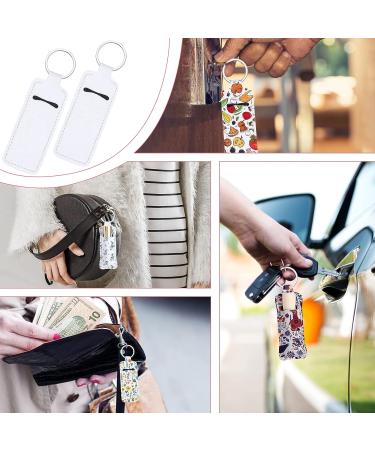Valyria Sublimation Blanks Chapstick & Lipstick Holder Keychains Bulk Pack - White Rectangle (20 Pcs) - Buy Online on SooperMarket.com