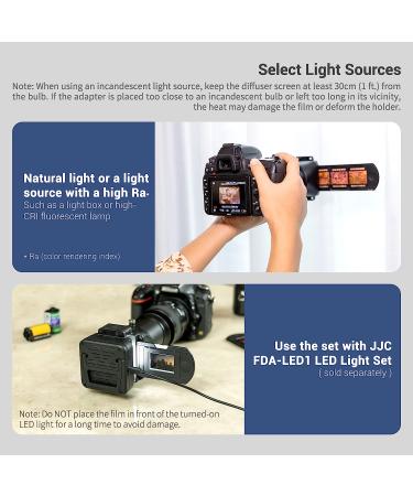 JJC Slide and Film Digitizing Adapter Kit | Negative to Digital Converter for Canon Nikon Sony Lenses | Replace Nikon ES-2 | Marco Lens Compatible - Buy Online on SooperMarket.com