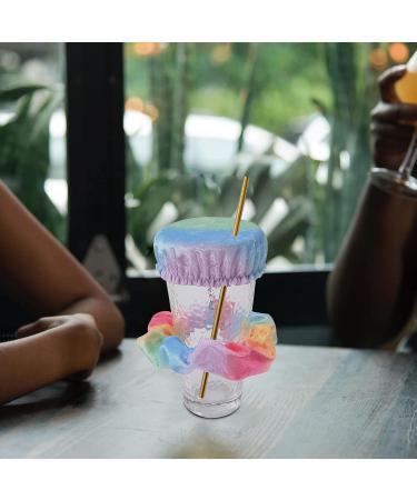 Andiker Drinks Covers - Anti-Spike Scrunch Cup Covers (2 pcs) for Beverage Protection | Reusable & Washable Rainbow - Buy Online on SooperMarket.com