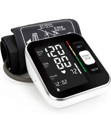 QGUGU Blood Pressure Monitor - Automatic Upper Arm BP Machine with Adjustable Digital Cuff Kit, Backlit Display, 240 Sets Memory - USB Cord & Carrying Case Included - Black - Buy Online on SooperMarket.com