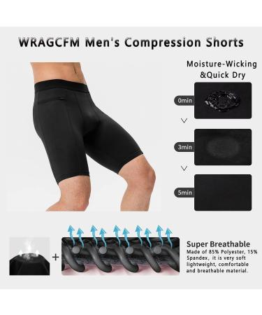 WRAGCFM Men's Compression Shorts with Pockets - White, Size Small - Buy Online on SooperMarket.com