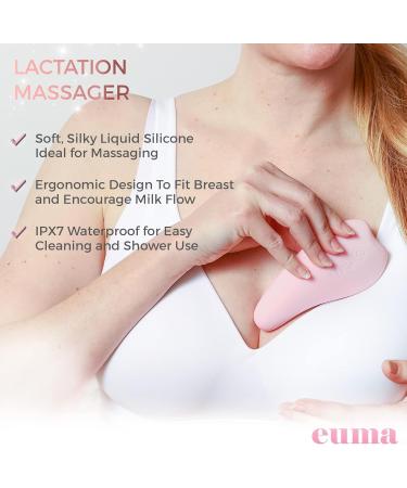 Breast Massager for New Moms - Vibrating Lactation Massager with Heat & Therapy Pads for Clogged Duct Relief Mastitis & Engorgement - Essential Breastfeeding Tool in Pink - Buy Online on SooperMarket.com